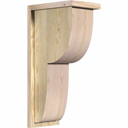 Ekena Millwork Crestline Rough Sawn Corbel w/Backplate, Douglas Fir, 8"W x 12"D x 24"H COR08X12X24CRE01RDF